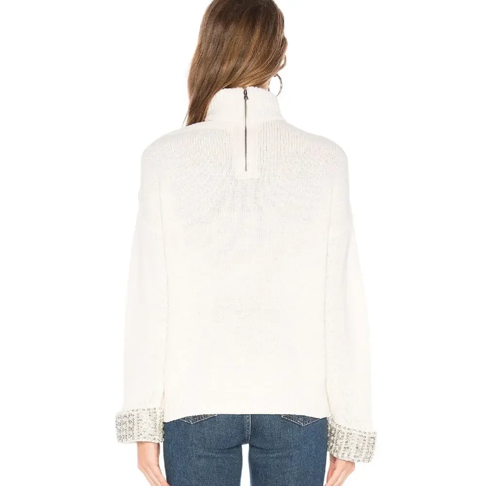 Alice‎ + Olivia Gemini Turtleneck Sweater Wool Blend Knit Soft White Size Small - Picture 10 of 14